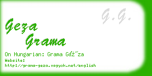 geza grama business card